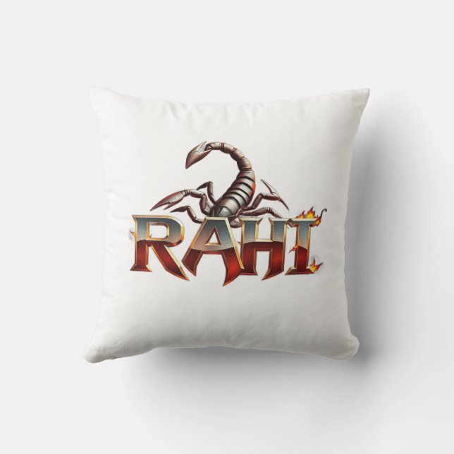 Stilvolles Skorpion Design Kissen mit dem Namen "R (Rückseite)