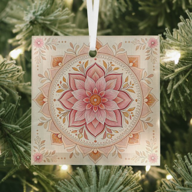 Stilvolles Square Glas Ornament Perfect Holiday Ge (Insitu)