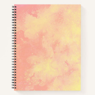 Stilvolles Sturmwolken-Effekt-Muster Orange gelb Notizbuch