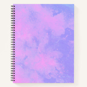 Stilvolles Sturmwolken-Effekt-Muster Rosa Lila Notizbuch