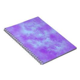 Stilvolles Sturmwolken-Effektmuster blau lila Notizblock
