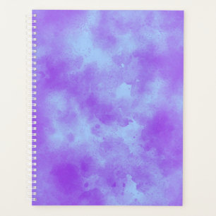 Stilvolles Sturmwolken-Effektmuster blau / lila Planer