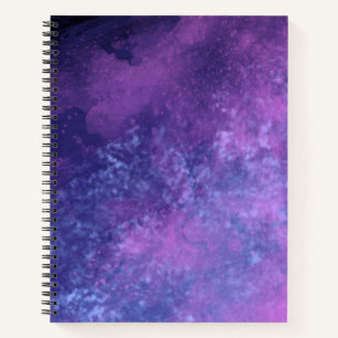 Stilvolles Sturmwolkeneffekt-Muster Dunkelblau Notizbuch