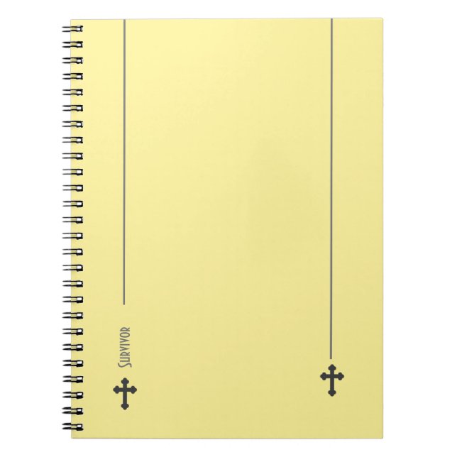 Stilvolles Survivor Cross Notebook Notizblock (Vorderseite)