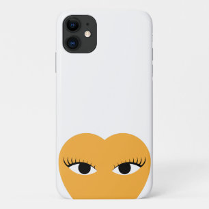 Stilvolles süßes Herz mit Augen auf Weiß Case-Mate iPhone Hülle