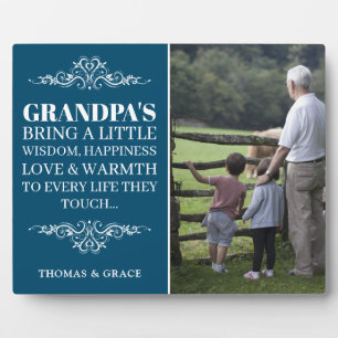 Stilvolles Sweet Opa Quote Foto Fotoplatte