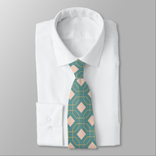 Stilvolles Teal-Blush-Muster im modernen Stil der  Krawatte