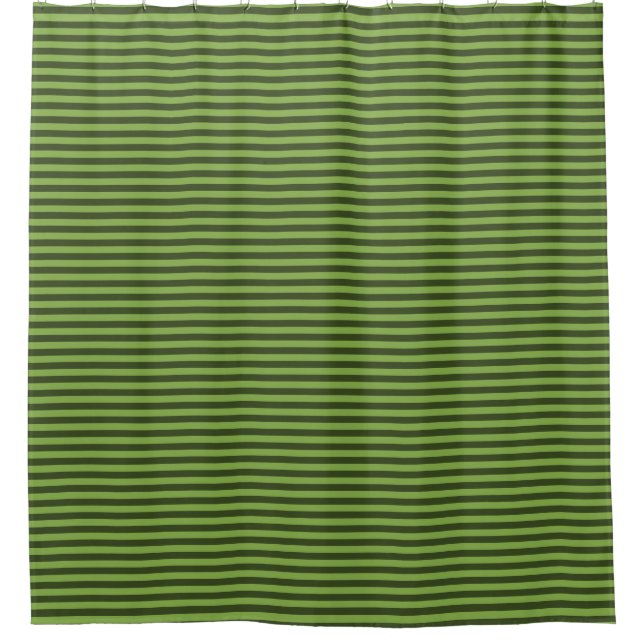 Stilvolles Thin Greenery Striping Design Duschvorhang (Vorderseite)