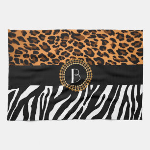 Stilvolles Tier druckt Zebra-und Leopard-Muster Küchentuch