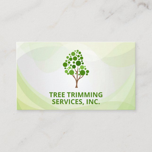 Stilvolles Tree-Logo | Landflucht Visitenkarte (Vorderseite)