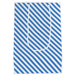 Stilvolles Trendy Template Moderne Blaue Streifen Mittlere Geschenktüte