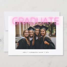 stilvolles ultra-schicke neon pink School grad Fot Ankündigung