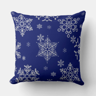 Stilvolles und elegantes Schneeflockenmuster Kissen