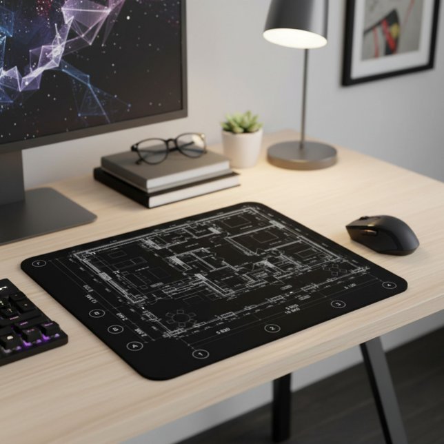 Stilvolles und funktionelles Blueprint Mousepad (Von Creator hochgeladen)