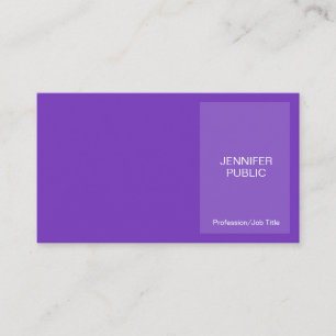 Stilvolles Violett Modern Professionell Kreativ Ch Visitenkarte