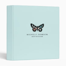 Stilvolles Wasserfarben-Schmetterling-Logo Light B
