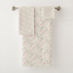 Stilvolles Weihnachten Badhandtuch Set