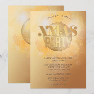 Stilvolles Weihnachtsball Weihnachts-Party Einladung