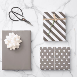 Stilvolles Wrapping Paper Flat Sheet Set von 3 Geschenkpapier Set