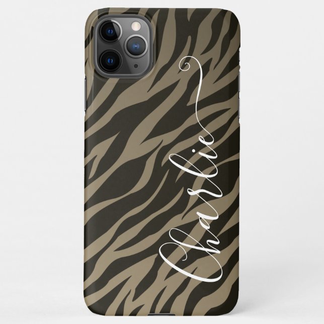 Stilvolles Zebra Animal Print Muster - kundenspezi iPhone Hülle (Rückseite)