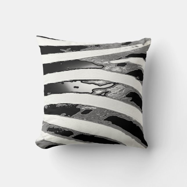 Stilvolles Zebra-Muster-Akzent-Kissen Kissen (Vorderseite)