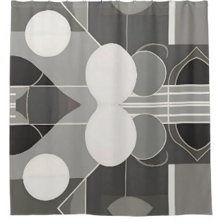 Stilvolles zeitgenössisches Abstract Design Duschvorhang