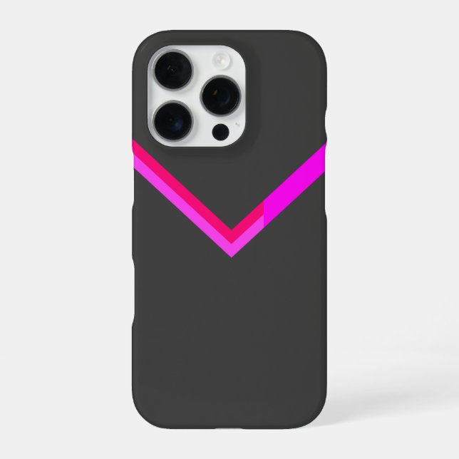 Stilvolles Zickzack Musterdesign iPhone 16 Pro Hülle (Rückseite)