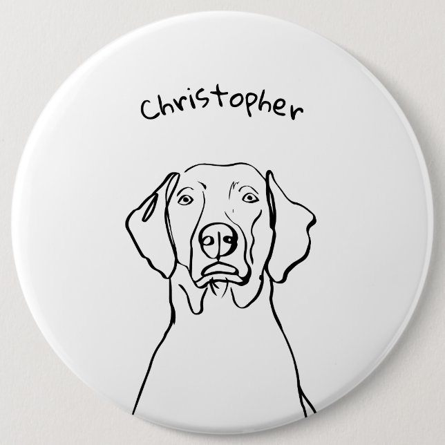 Stilweimaraner: Ihr Text, Ihr Stil Button (Vorderseite)