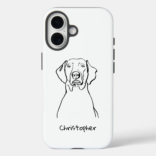 Stilweimaraner: Ihr Text, Ihr Stil iPhone 16 Hülle (Rückseite)
