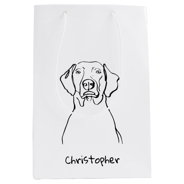 Stilweimaraner: Ihr Text, Ihr Stil Mittlere Geschenktüte (Vorderseite)