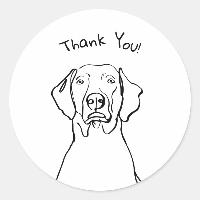 Stilweimaraner: Ihr Text, Ihr Stil Runder Aufkleber (Vorderseite)