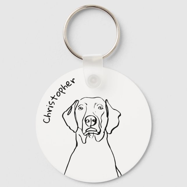Stilweimaraner: Ihr Text, Ihr Stil Schlüsselanhänger (Vorderseite)