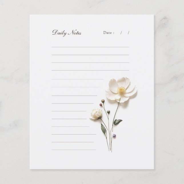 Stilweißes Papier für die Blume mit Leisten (Vorderseite)