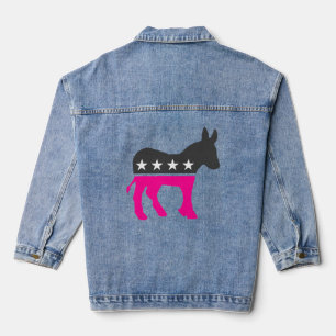 stimm demokrat esel wahl rosa jeansjacke