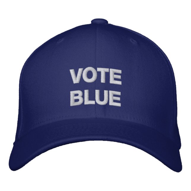 STIMME BLAU 2020 BESTICKTE BASEBALLKAPPE (Vorderseite)