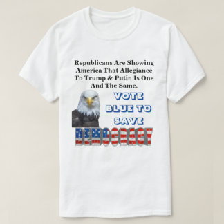 STIMME BLAU RETTE DEMOKRATIE T-Shirt