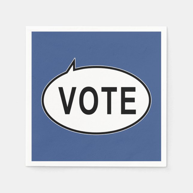 STIMME - blau Serviette (Vorderseite)