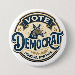 Stimme Demokratisch Vorwärts Zusammen – Vintage Pa Button