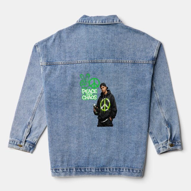 Stimme des Friedens Jeansjacke (Rückseite)