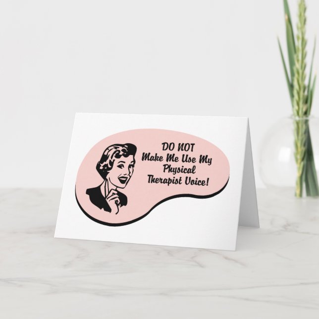 Stimme des Physiotherapeuten Karte (Vorderseite)