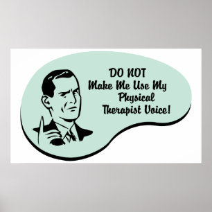 Stimme des Physiotherapeuten Poster