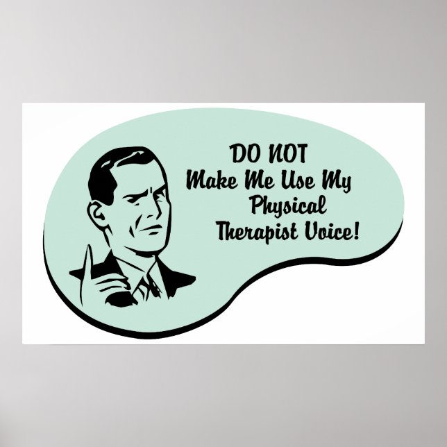 Stimme des Physiotherapeuten Poster (Vorne)