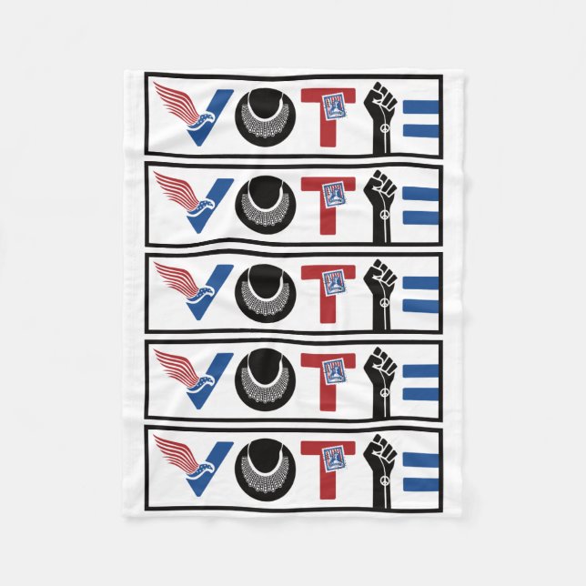 STIMME FÜR DIE FREIHEIT, RBG, USPS, Frieden, BLM,  Fleecedecke (Vorderseite)