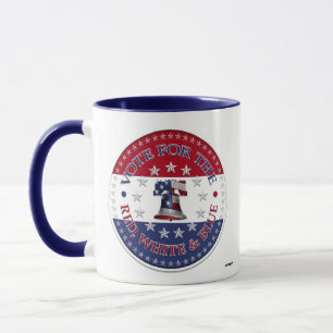 Stimme für die Rot-Weiß-Blau-Freiheitsglocke 13 &  Tasse