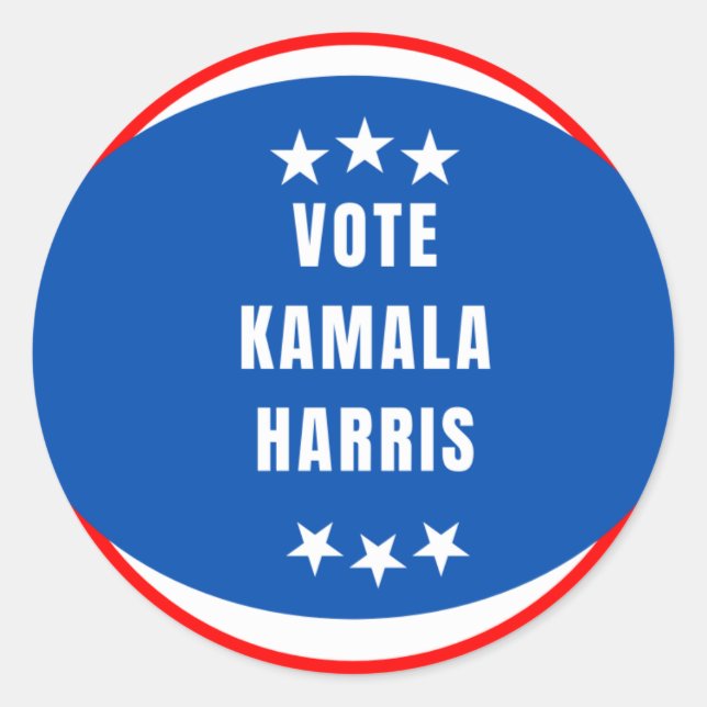 Stimme für Kamala Harris-Umkleber Runder Aufkleber (Vorderseite)