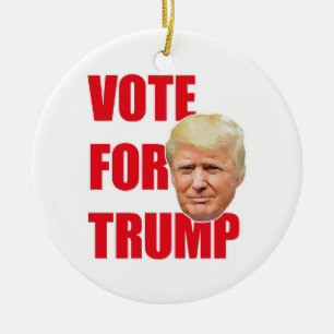 Stimme für Trump Keramik Ornament