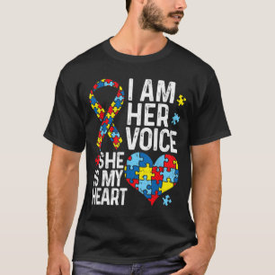 Stimme Herz Autismus-Bewusstseinsmonat Mädchen Mut T-Shirt