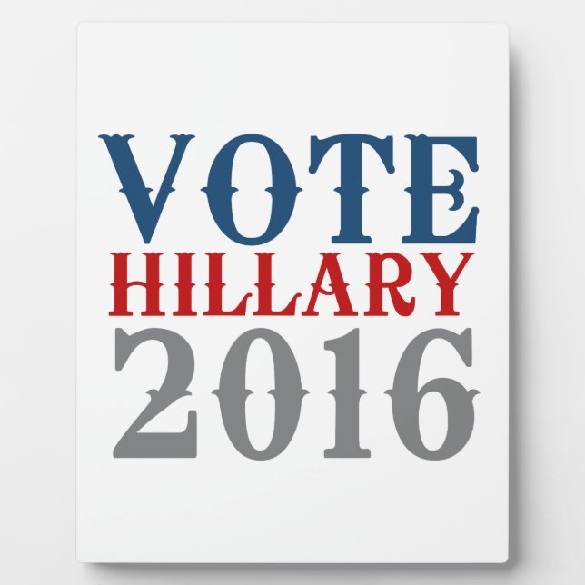 STIMME HILLARY CLINTON 2016 VINTAG.png Fotoplatte (Vorderseite)