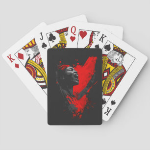 Stimme in Rot Spielkarten