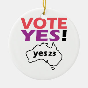 Stimme Ja Für Die Stimme Der Indigenen Australier Keramik Ornament